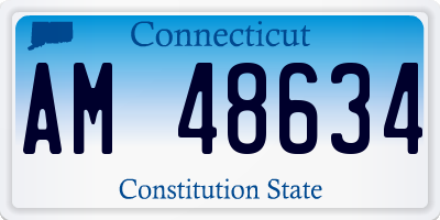 CT license plate AM48634