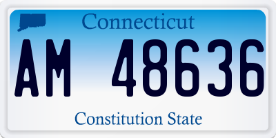 CT license plate AM48636