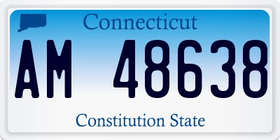 CT license plate AM48638