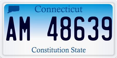 CT license plate AM48639