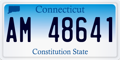 CT license plate AM48641