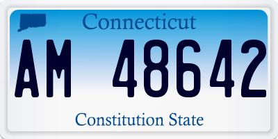 CT license plate AM48642