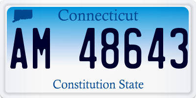 CT license plate AM48643
