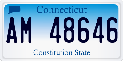 CT license plate AM48646
