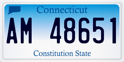 CT license plate AM48651