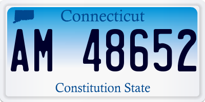 CT license plate AM48652