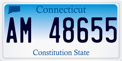 CT license plate AM48655