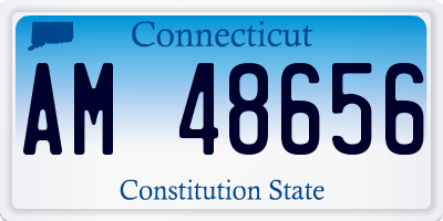 CT license plate AM48656