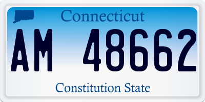 CT license plate AM48662