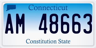 CT license plate AM48663