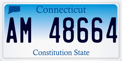 CT license plate AM48664
