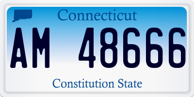 CT license plate AM48666