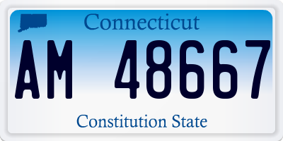 CT license plate AM48667