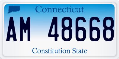CT license plate AM48668