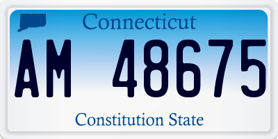 CT license plate AM48675