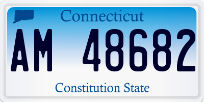 CT license plate AM48682