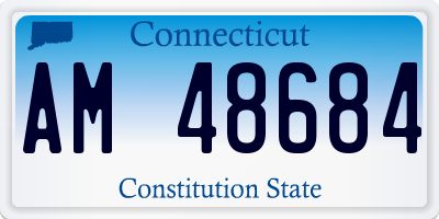 CT license plate AM48684