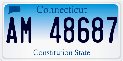 CT license plate AM48687