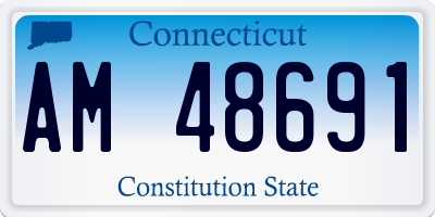 CT license plate AM48691