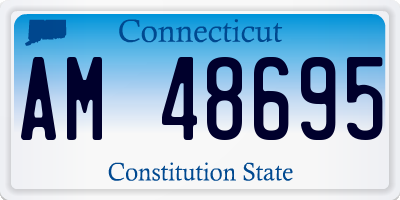 CT license plate AM48695