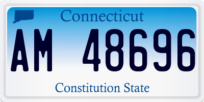 CT license plate AM48696
