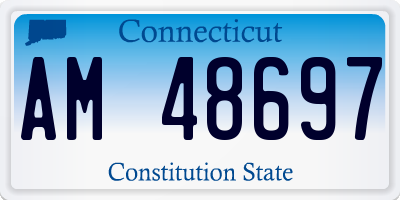 CT license plate AM48697