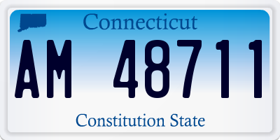 CT license plate AM48711