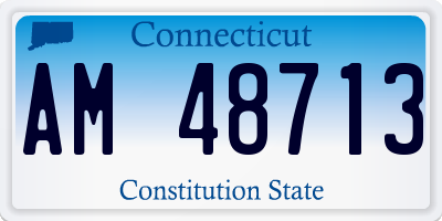 CT license plate AM48713
