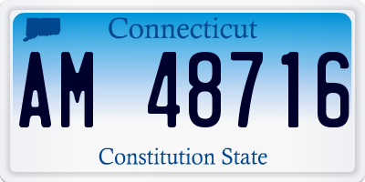 CT license plate AM48716