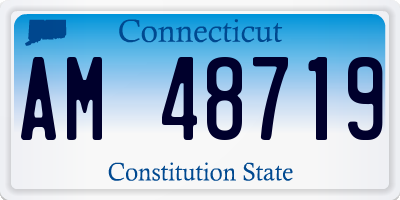 CT license plate AM48719