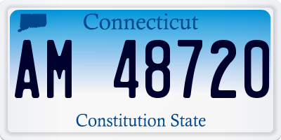 CT license plate AM48720