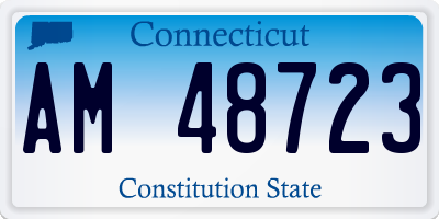 CT license plate AM48723