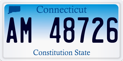CT license plate AM48726