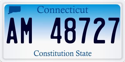 CT license plate AM48727