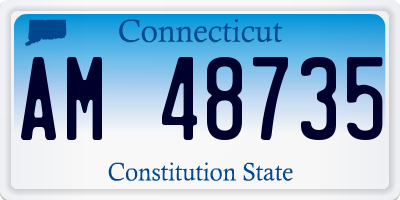 CT license plate AM48735