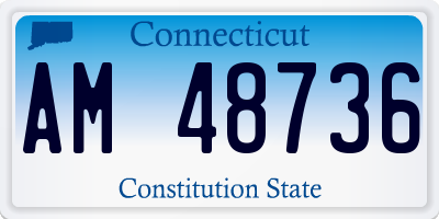 CT license plate AM48736