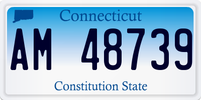 CT license plate AM48739