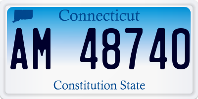 CT license plate AM48740