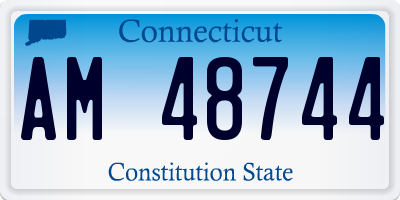 CT license plate AM48744