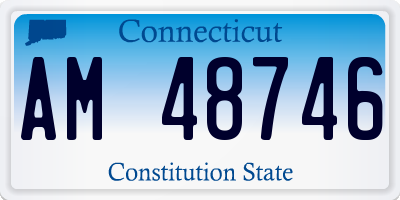 CT license plate AM48746