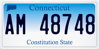 CT license plate AM48748