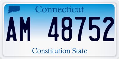 CT license plate AM48752