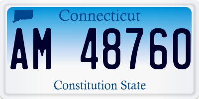 CT license plate AM48760