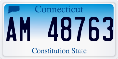 CT license plate AM48763