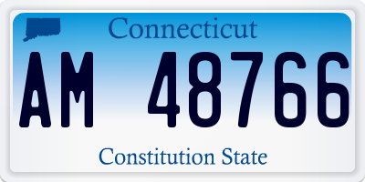 CT license plate AM48766