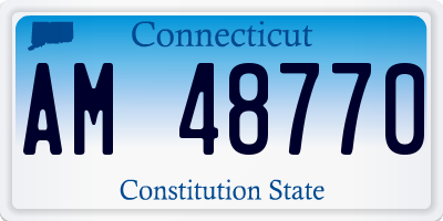 CT license plate AM48770