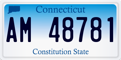CT license plate AM48781