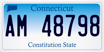CT license plate AM48798