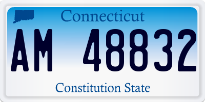 CT license plate AM48832