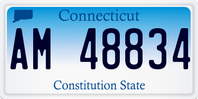 CT license plate AM48834